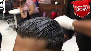 Straightening Treatment On Mens Hair  men hair cut  Review [upl. by Nytsud455]