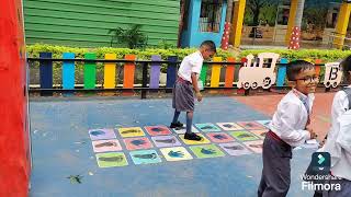 Hand And Footprint Hopscotch Fun gameFloor Game for kids [upl. by Otiv]