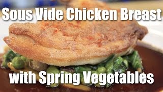 Sous Vide Chicken Breast Recipe with Spring Vegetables [upl. by Nimzaj]