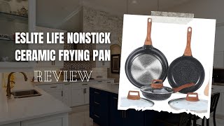 ESLITE LIFE Nonstick Ceramic Frying Pan  Review [upl. by Llemij294]