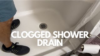 Unclog Your Shower Drain  2 Minute Fix [upl. by Nannahs590]