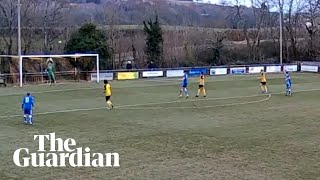 Oh hello Clevedon Town player scores nonleague goal of the season contender [upl. by Winola792]