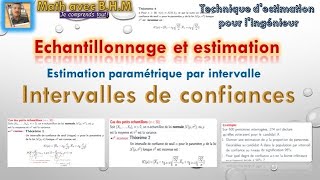 estimation paramétrique par intervalles de confiances [upl. by Naed]