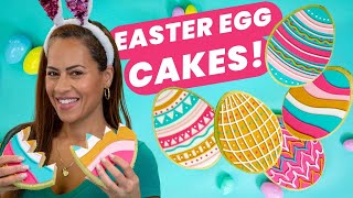 Easter egg Cakes Vs Cookies SHOWDOWN Replicating Easter Sugar Cookie Designs  How to Cake It [upl. by Akamahs736]