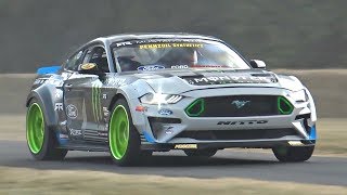 Vaughn Gittin Jrs 2018 Ford Mustang RTR MONSTER  900HP Roush Yates V8 9000rpm Sounds amp Show [upl. by Neukam]