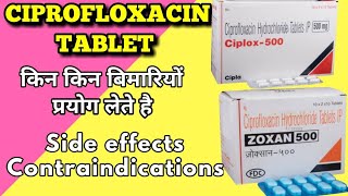 Ciprofloxacin tablet  Ciplox tablet  Zoxan tablet uses  side effects in hindi [upl. by Syla]