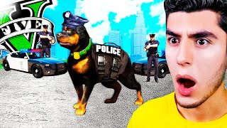 JUGANDO GTA 5 como CHOP POLICÍA Mods [upl. by Herahab]