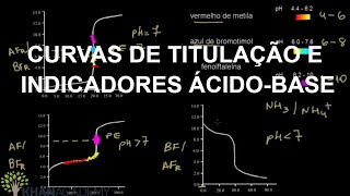 CURVAS DE TITULAÇÃO E INDICADORES ÁCIDOBASE  Química  Khan Academy [upl. by Lenaj652]