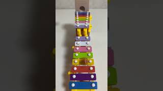 Marble Run Metallophone Course ☆ 4 Marble Balls Rolling on the Metallophone Slope shorts [upl. by Nawad]