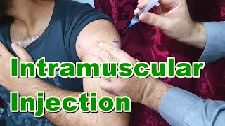 Intramuscular Injection Site amp Technique in Deltoid Shoulder and Gluteal Region Buttocks  IM [upl. by Tyrrell]