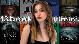 every ✨Stephen King✨ book I read reviewed in 13 mins or less [upl. by Gambrill]