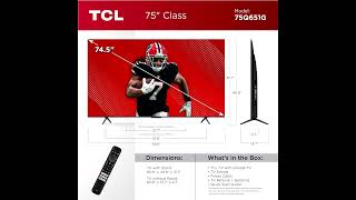 TCL 75Inch Q65 QLED 4K UHD Smart TV Review 2024  75Q651G with Google TV [upl. by Atiugram]