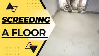 How To Screed Cement Bedding A Bathroom Floor  Floor Screeding  How To Screed A Floor [upl. by Acnoib]