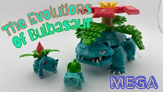 MEGA Pokémon Bulbasaur Evolution Opening Timelapse Build and Review [upl. by Elockcin]