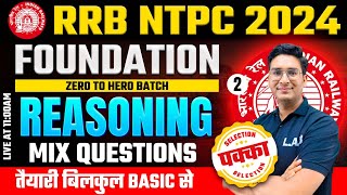 RRB NTPC NEW VACANCY 2024 REASONING CLASSES BY JITIN SIR [upl. by Wadleigh]