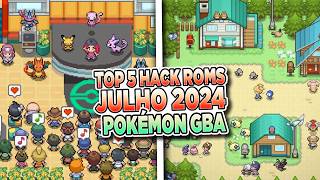 TOP 5 MELHORES HACK ROMS DE POKÉMON JULHO 2024  GBA ANDROID E IPHONE [upl. by Ahsiekan102]