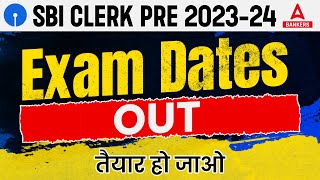 SBI Clerk Exam Date 2023 Out  SBI Clerk Pre Exam Date 2023  Full Details [upl. by Eecram814]