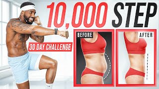 10000 STEP Indoor Challenge  No Equipment No Jumping Home Workout [upl. by Wini207]