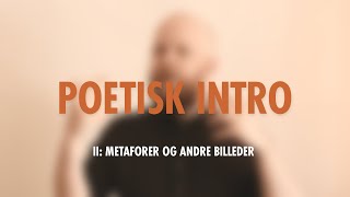 POETISK INTRO  II Metaforer og andre billeder [upl. by Fayola268]