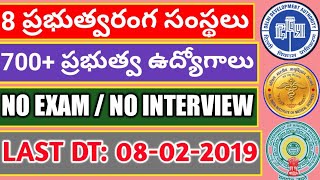 Govt jobs in February 2019  Latest jobs information  job updates in Telugu  recruitment 2019  P1 [upl. by Nitsreik]