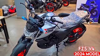 FZS V4 vermillion colour  FZS V4 2024 New model  New launched Fzsv4 Price features full review [upl. by Fabria412]