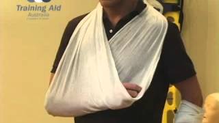 First Aid Tutorial How to correctly sling an arm  Training Aid Australia Sydney [upl. by Sheline181]