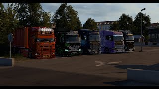 Big Convoy With Friends TruckerMp [upl. by Gurtner146]