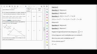 Brevet DNB 2022  Maths Métropole  Corrigé [upl. by Sacul]