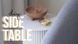 DIY FLUTED SIDE TABLE TUTORIAL [upl. by Admama]