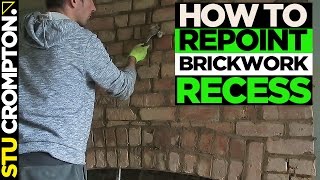 Re pointing brickwork recess [upl. by Allerim515]