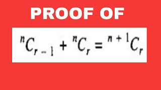 PROOF COMBINATION FORMULA 3 CnrCnr1Cn1r ¥ r≤n n€N [upl. by Ciredor406]