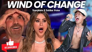 Golden BuzzerFilipino makes the judges cry when Strange Baby sings along to the Wind Of Change Song [upl. by Kidder516]