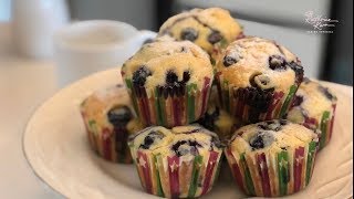 Blueberry Yogurt Muffins 蓝莓优格马芬 [upl. by Weirick902]