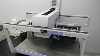 Perkin Elmer JANUS AJM8001 8tip Varispan Automated Liquid Handling Workstation [upl. by Anaihs]