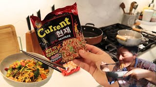 Nepali MUKBANG Current Noodles With Veggies  Super Spicy [upl. by Nnair124]