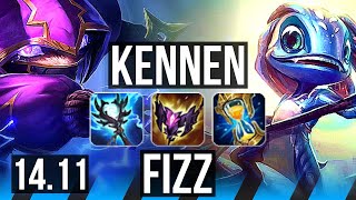 KENNEN vs FIZZ MID  5k comeback 1400 games  EUW Master  1411 [upl. by Aical480]