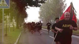 MORNING PT in Germany with Soldiers of the 41st Artillery Brigade [upl. by Behlau]