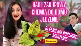 Haul zakupowy Biedronka🛒Wymarzona roślinka w kolekcji🌿 Domowy vlog🌿 Gosia i Miłosz Vlog [upl. by Alimac163]