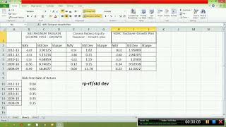 Sharpe ratio using excel [upl. by Lindemann998]