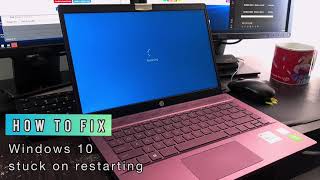 How to Fix WINDOWS 10 stuck on restarting screen LAPTOP [upl. by Ainezey505]