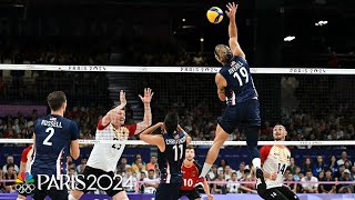 USA fights off Germany avoids disastrous collapse in mens volleyball  Paris Olympics  NBC Sports [upl. by Remlap]