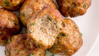 Delicious And Juicy Turkey Meatballs Made In An Air Fryer [upl. by Bum759]