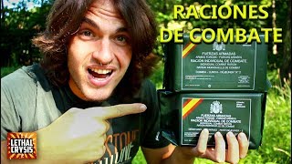 Sobrevivo UN DÍA en el bosque con comida de SUPERVIVENCIA MILITAR [upl. by Yelsek]