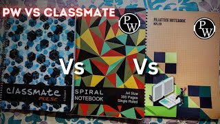 PW vs Classmate spiral notebook 📒 Comparison  Which is Best  Price  page amp build quality [upl. by Ettelrac384]