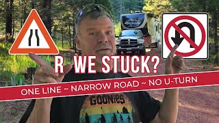 Wrong Choice BIG RV One Lane Road No Turn Around Fear On The Bridge RV Lifestyle Off Grid Living [upl. by Stannwood]