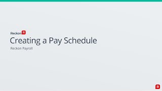 Creating a Pay Schedule [upl. by Petronille659]