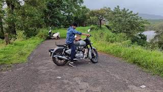 Royal Enfield Classic 350 Gunmetal Gray with UpsweptAngular Silencer Exhaust Note While Riding [upl. by Tempa]