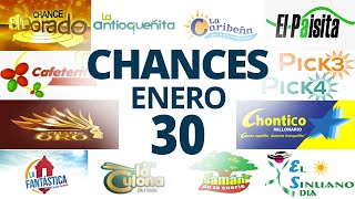 Resultados del Chance del Martes 30 de Enero de 2024 Loterias 😱🤑💰💵 [upl. by Ji804]