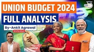 Union Budget 202425  Budget 2024 Highlights in Hindi  Complete Analysis  UPSC Economy  StudyIQ [upl. by Follansbee]