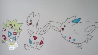 How to draw Pokemon No175 Togepi No176 Togetic No468 Togekiss [upl. by Landon518]